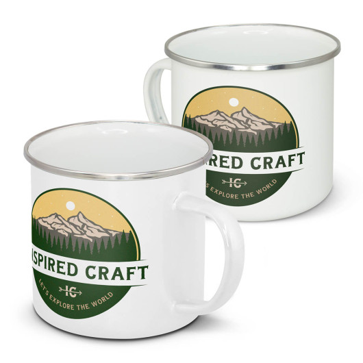 Branded Juneau Enamel Mugs